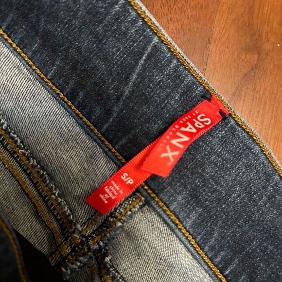 Spanx women’s‎ distressed high rise ankle pull on skinny jeans size small - Picture 2 of 7